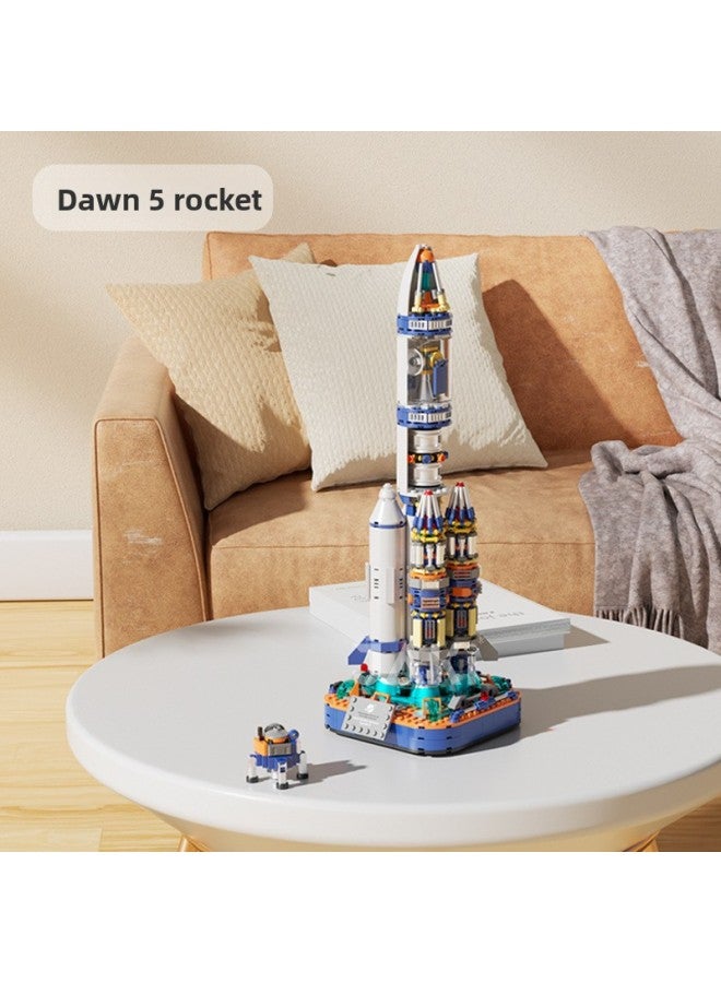 Building Blocks - JK8501 Dawn V Rocket Building Blocks - Small building block assembly toy, compatible with major brands, educational puzzle, creative gift for children, birthday present. - Image 1