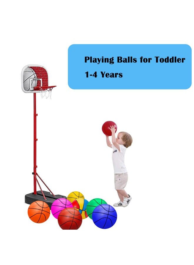 ABAJI Mini Basketballs Red 2 Pack 5" Set with Pump Needle Durable Material for Mini Hoop 0-2 Toddlers Kids Teenagers for Pool Indoors Outdoors - Image 4