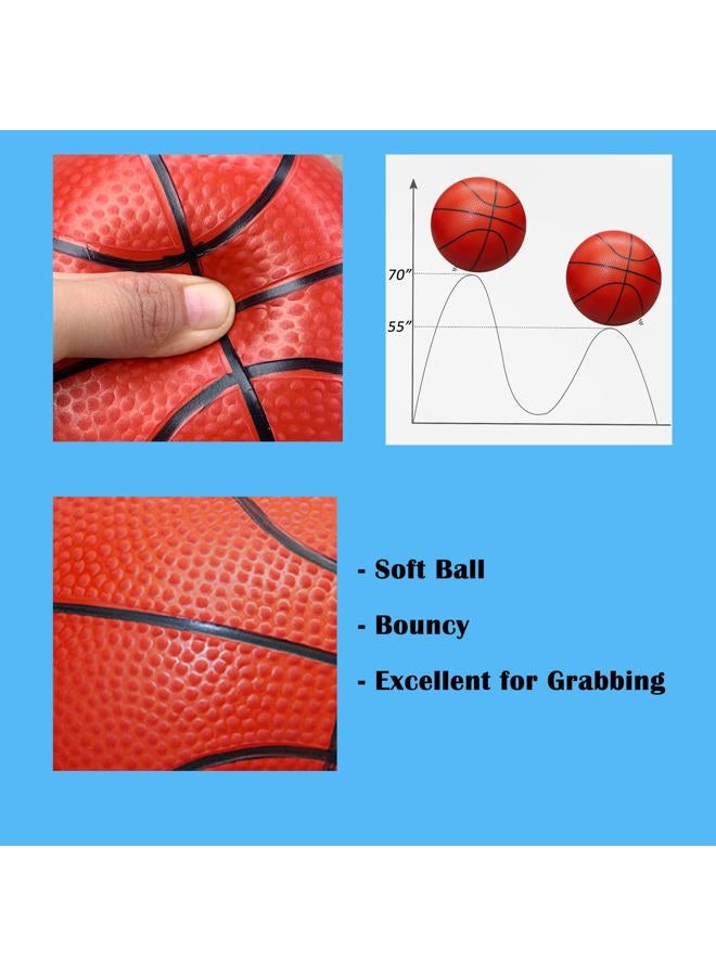 ABAJI Mini Basketballs Red 2 Pack 5" Set with Pump Needle Durable Material for Mini Hoop 0-2 Toddlers Kids Teenagers for Pool Indoors Outdoors - Image 5