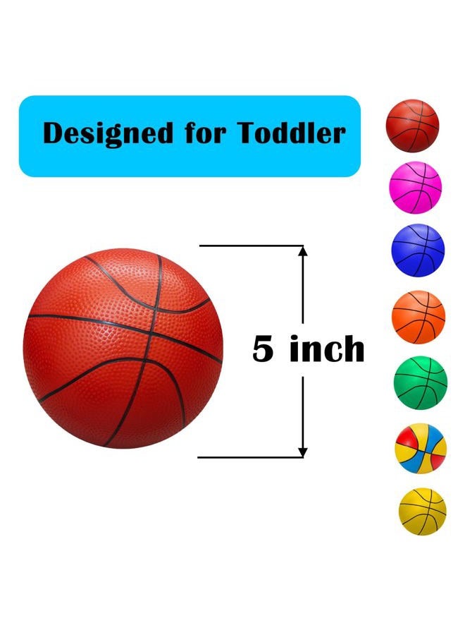 ABAJI Mini Basketballs Red 2 Pack 5" Set with Pump Needle Durable Material for Mini Hoop 0-2 Toddlers Kids Teenagers for Pool Indoors Outdoors - Image 2
