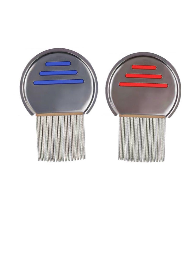 Lice Comb - (Pack of 2) Stainless Steel Professional Lice and Head Lice Care for effective removal of nits and nits - Image 2