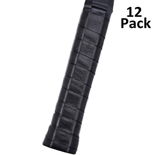 Pangda 12 Pieces Tennis Racket Badminton Racket Grip Tape Overgrips for Anti-Slip and Sweat Absorbent Grip (Black, 12 Pieces) - Image 2