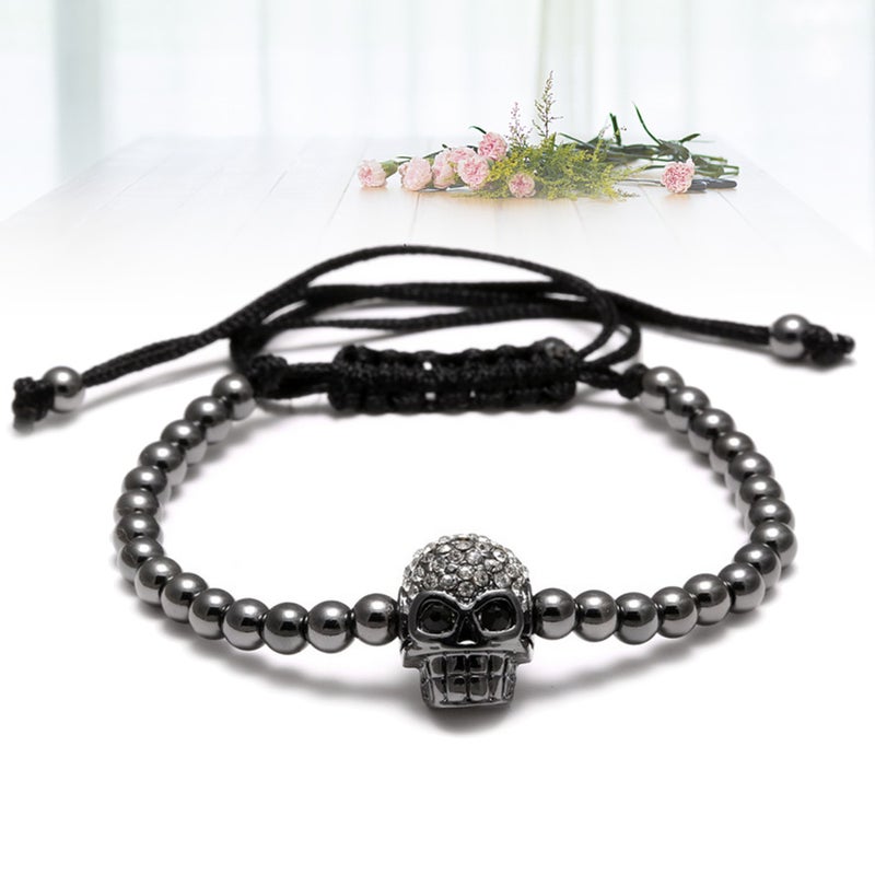 Fashion Bracelet Adjustable Weaving Copper Beads Bangle Jewelry Gifts for Men - Image 1