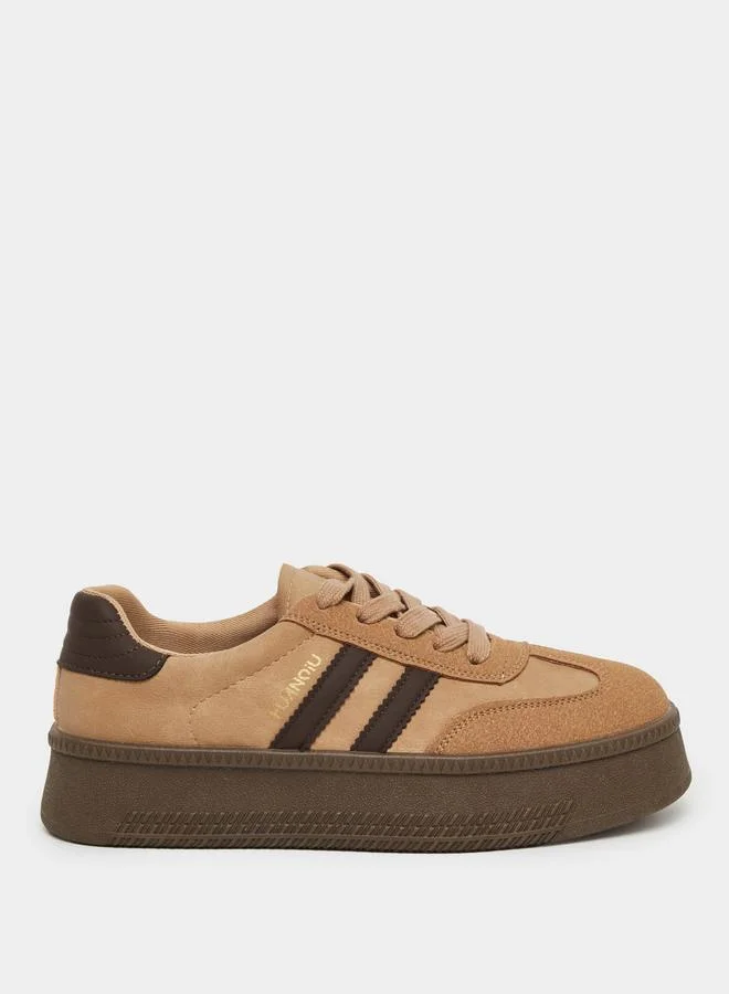 Styli Styli Women Beige Platform Sneakers