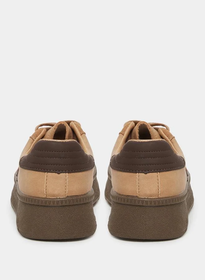 Styli Styli Women Beige Platform Sneakers