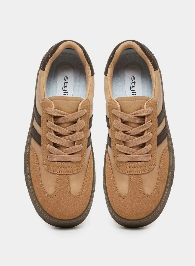 Styli Styli Women Beige Platform Sneakers