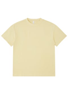 275g Heavyweight FOG Earth Tone Oversized Drop Shoulder Tee lemon yellow