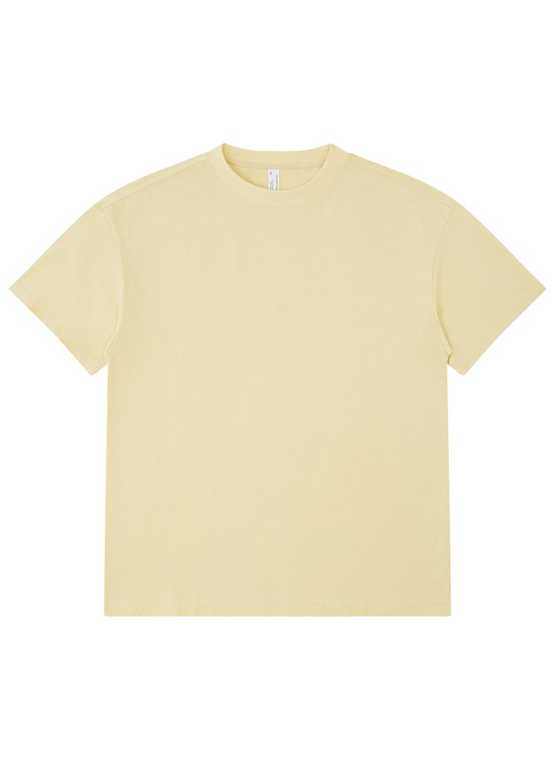 Generic - 275g Heavyweight FOG Earth Tone Oversized Drop Shoulder Tee lemon yellow - Image 1