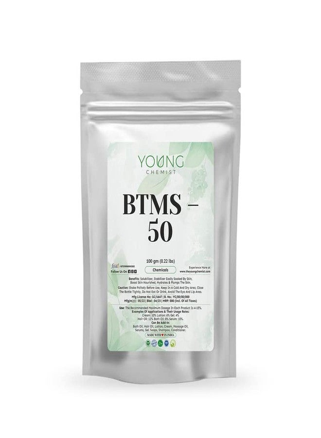 Young Chemist BTMS - 50 (Behentrimonium Methosulfate 50) | Plant Based Emulsifier Wax for Lotion Making, Cream, Hair Conditioner, Cosmetic Making & DIY Personal Care for Face, Hair, Skin & Body (100g) - Image 2