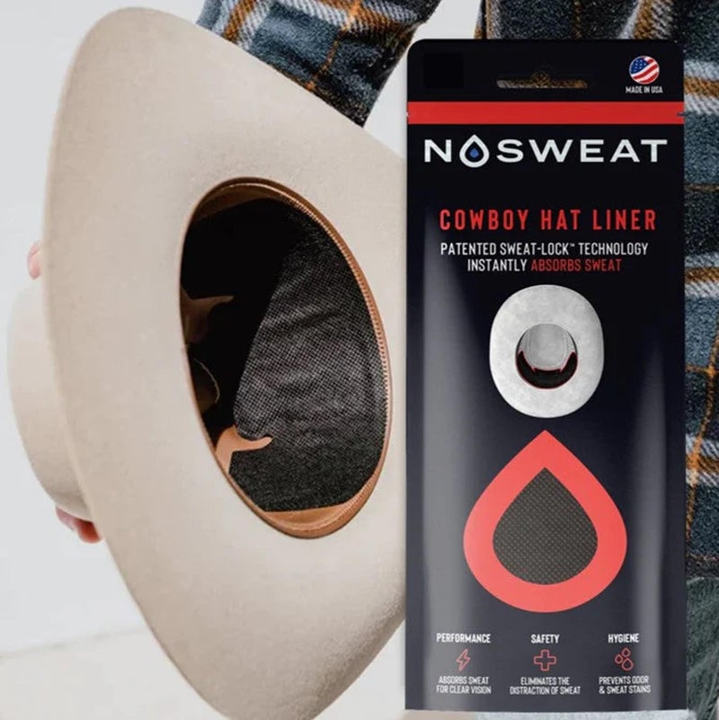 No Sweat Cowboy Hat Sweat Liner & Riding Helmet Liner - NoSweat - 3Pack - Image 1