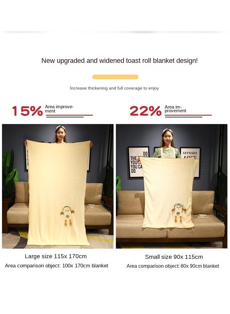 Bluejw Cartoon Rabbit Pattern Interesting Cozy Blanket Air Conditioning Blanket Office Nap Blanket 115x170cm - Image 4