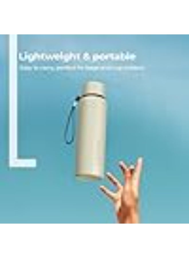 Lifelong Stainless Steel Water Bottle 950 ml | Single Wall, Anti-Bacterial, BPA Free, Odour-Free, Easy to Clean, Corrosion Resistant | Secure Cap for School, Travel, Gym & Work (LLWBT03, Beige) - Image 5