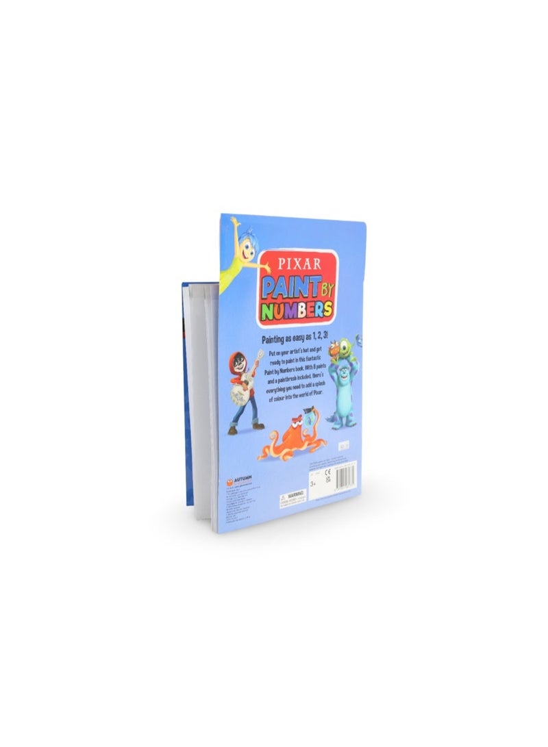 Igloo Books Disney Pixar Paint by Numbers Colouring Book + Watercolour Palette - Image 2