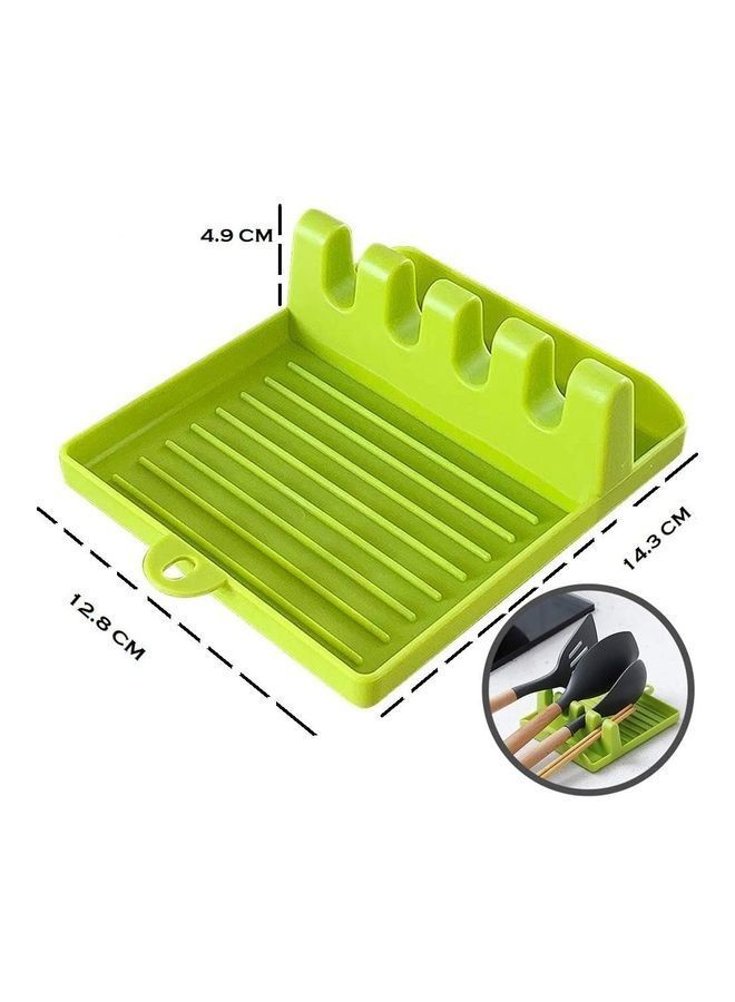 نيبمينينت طقم حوامل من السيليكون لأدوات المطبخ - قطعتين أخضر/أبيض One Size - Image 2