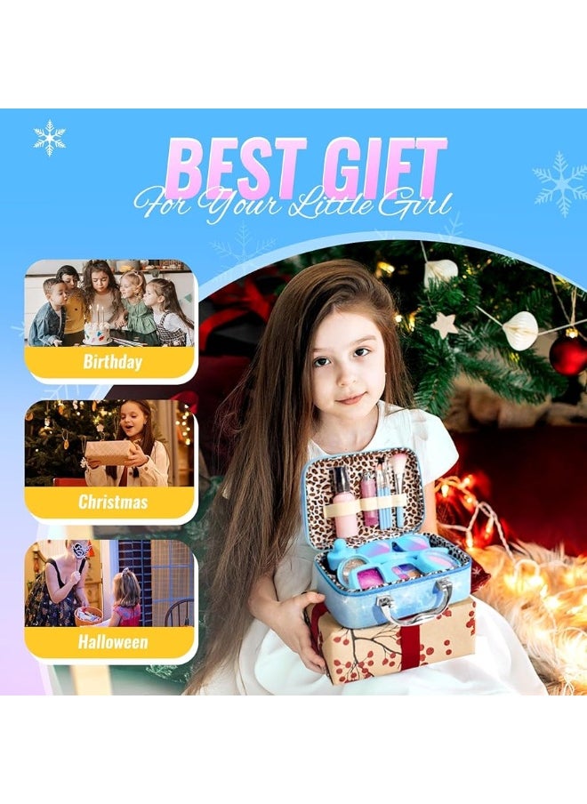 INNOCHEER INNOCHEER Pretend Makeup for Toddlers, Fake Play Makeup for Little Girls, Frozen Toy Makeup Set for Girls, Birthday Christmas Princess Gifts Toddler Girl Toys Age 2 3 4 5 6 7 8 (Not Real Makeup)  - Image 4