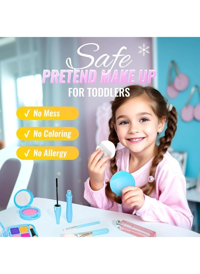 INNOCHEER INNOCHEER Pretend Makeup for Toddlers, Fake Play Makeup for Little Girls, Frozen Toy Makeup Set for Girls, Birthday Christmas Princess Gifts Toddler Girl Toys Age 2 3 4 5 6 7 8 (Not Real Makeup)  - Image 1