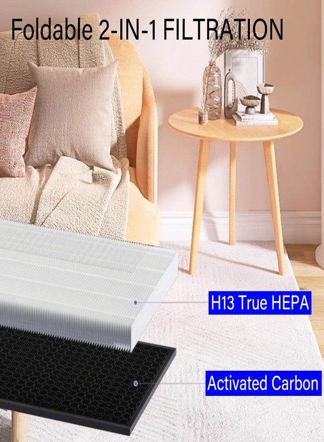 HOMFILBIT 2 Pack Pro M, L, XL Replacement Filter Compatible with Blueair Pro M, Pro L and Pro XL Air Purifier, H13 True HEPA with High-efficiency Activated Carbon - Image 3