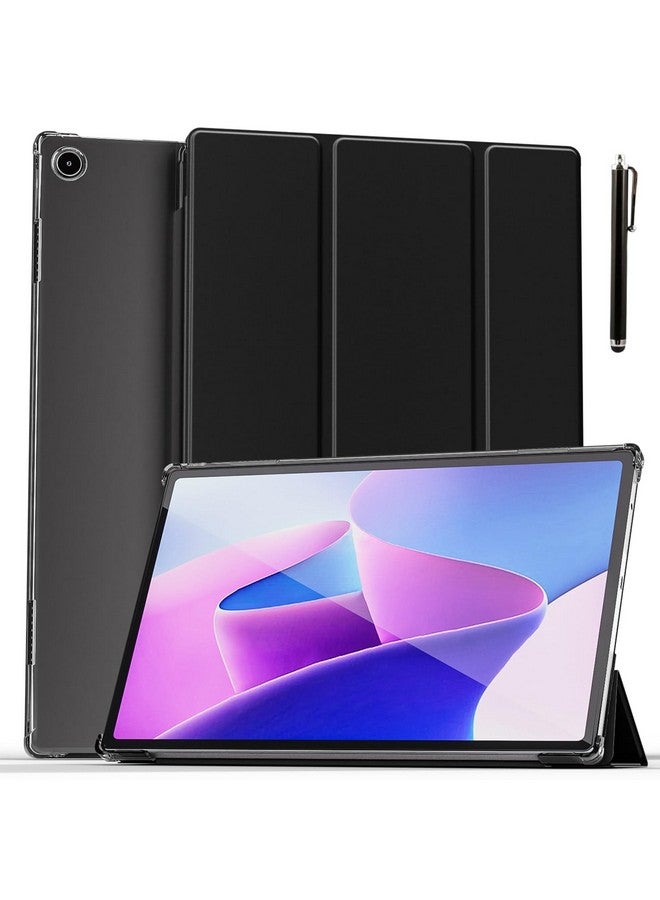 ProElite Cover for Lenovo Tab M10 FHD 3rd Gen 10.1 inch case Cover, Smart Flip Case Cover for Lenovo Tab M10 FHD 3rd Gen 10.1 inch Translucent Back with Stylus Pen, Black - Image 1