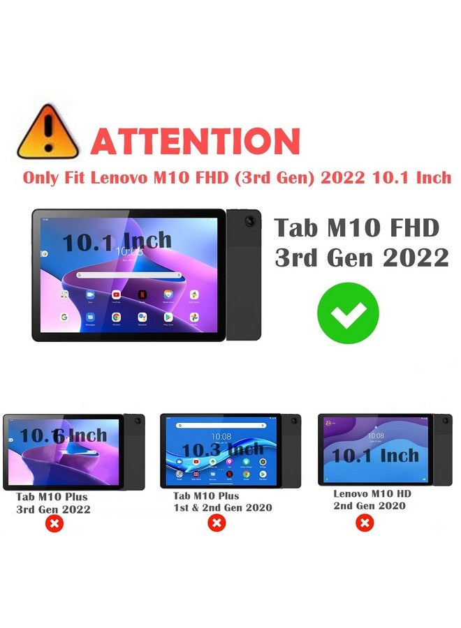 ProElite Cover for Lenovo Tab M10 FHD 3rd Gen 10.1 inch case Cover, Smart Flip Case Cover for Lenovo Tab M10 FHD 3rd Gen 10.1 inch Translucent Back with Stylus Pen, Black - Image 2