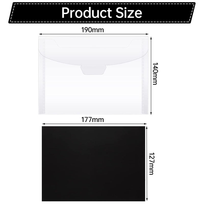 Die Storage Envelopes 10 Pack with 10 Flexible Magnetic Sheets: Clear Stamp Storage Pockets 190x140mm with 127x177mm Rubber Magnet Sheets for Die Cut Storage, Stamps, Photos, Scrapbook Paper for Card - Image 3
