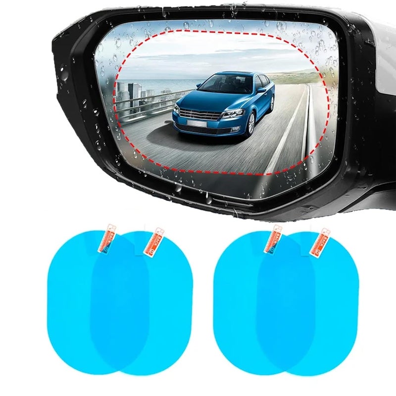 Neatblisser 4 Pack Rear View Mirror Rain Guard AntiGlare Film for Car Side Mirrors 53x37 Hydrophobic Lens Protector Easy WetInstallation Clear Vision in Rain Night Driving - Image 3