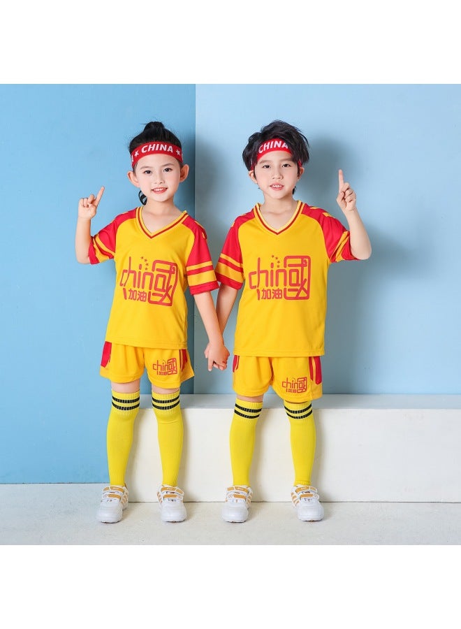 Children's Football Suit Sweat-wicking Breathable Sports Suit Competition Training Short Sleeve Manufacturers A Generation Of Hair