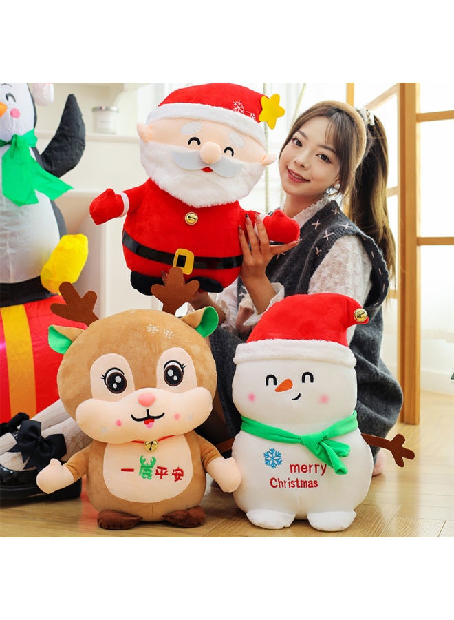 Cross Border Gift Santa Elk Doll Ornaments Children Gift Doll Wholesale-Specifications:25cm-Color:Snowman (wearing Hat)  - Image 1