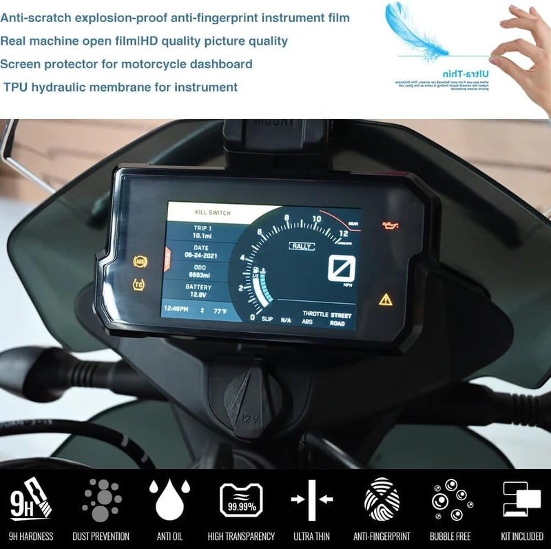QASULER Motorcycle Cluster Scratch Screen Protector - Image 3