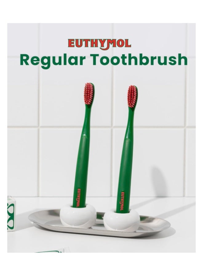 Euthymol Original Soft Regular Toothbrush (2 Pack) | Soft Bristle Manual Toothbrush for Sensitive Teeth & Gums - Image 5