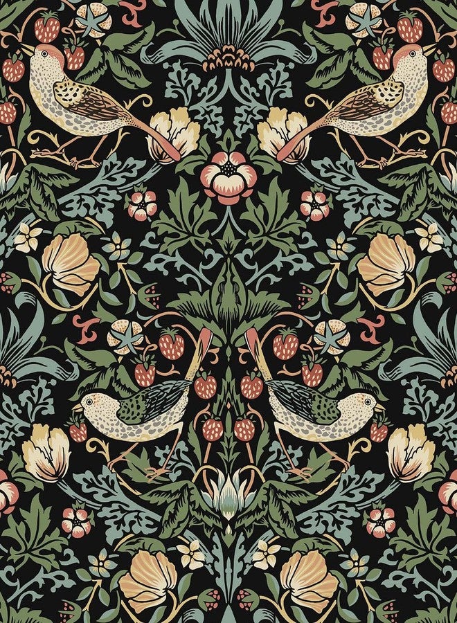 NextWall Aves Garden Peel and Stick Wallpaper (Ebony) - Image 1