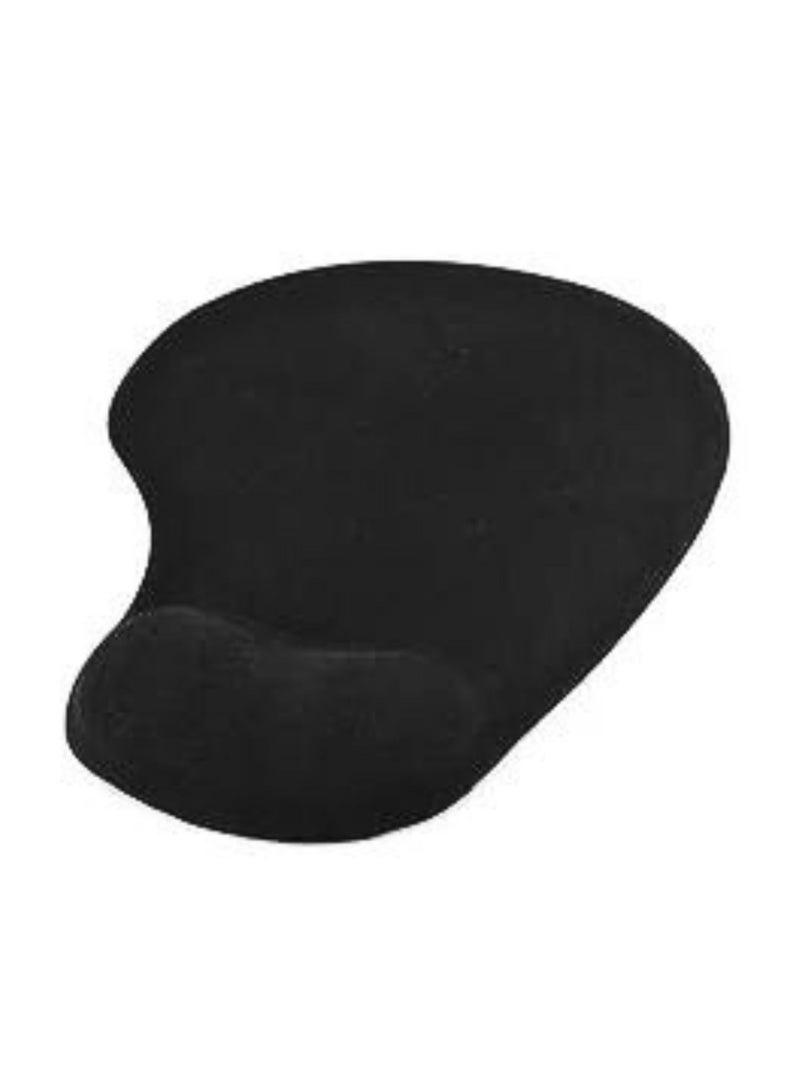 Gel Mousepad With In-Build Wrist Rest Pad Black - Image 1