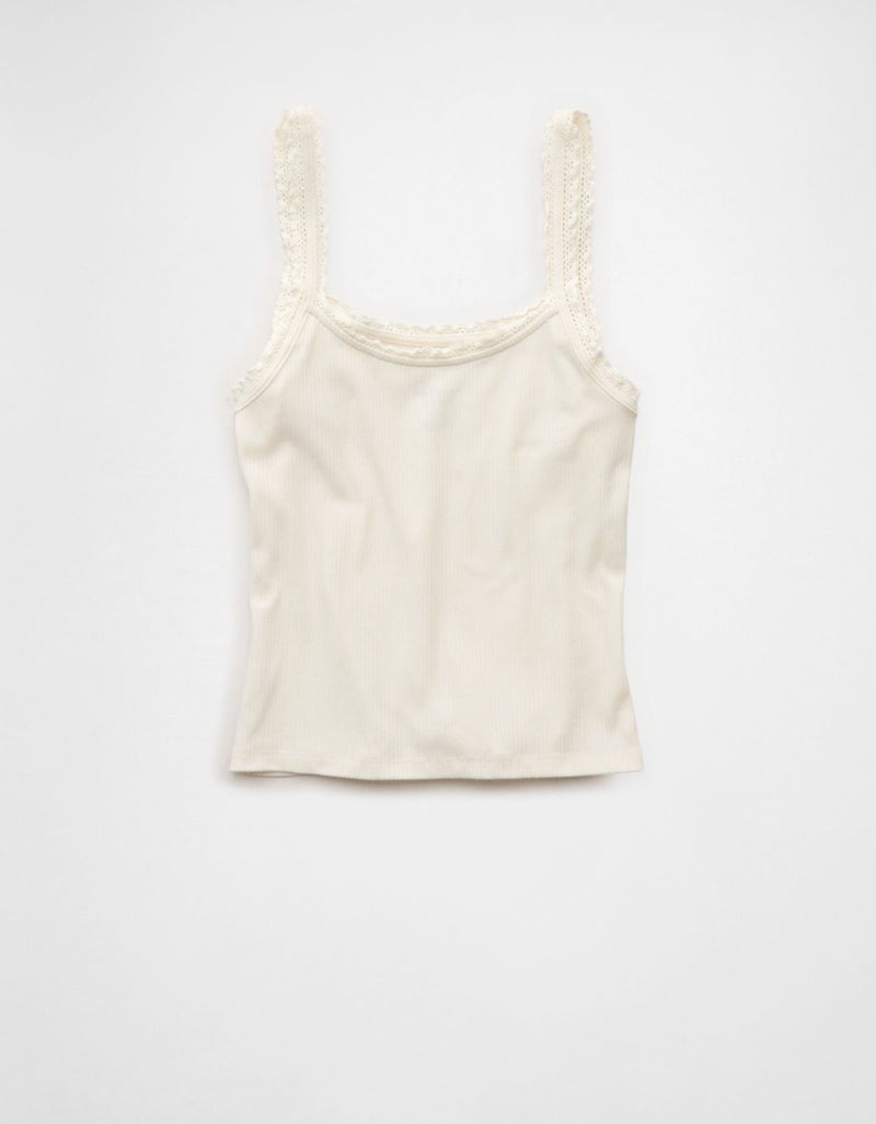 American Eagle AE Lace Strap Tank Top - Image 1
