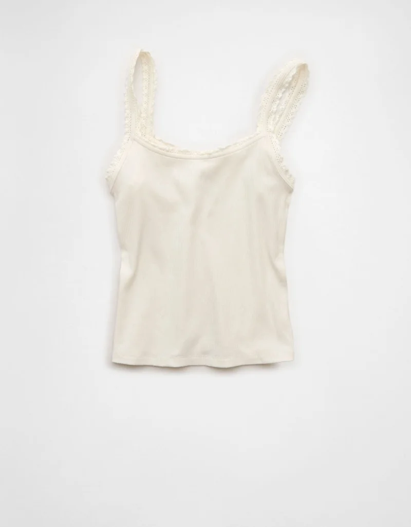 American Eagle AE Lace Strap Tank Top