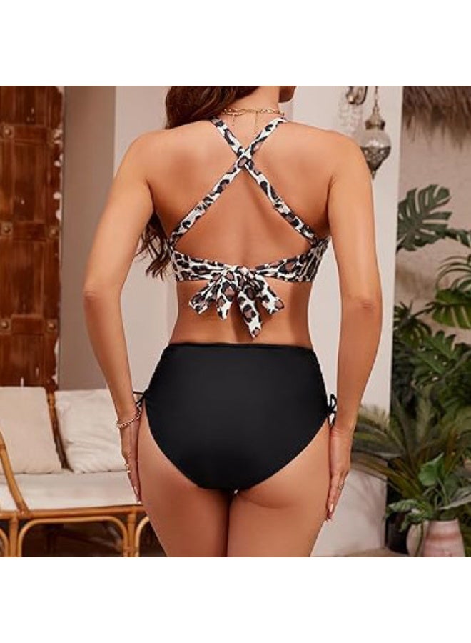 1-Set Women's Summer Split Bikini, Two-Pieces Swimsuit  Bra with Briefs Set - Image 2