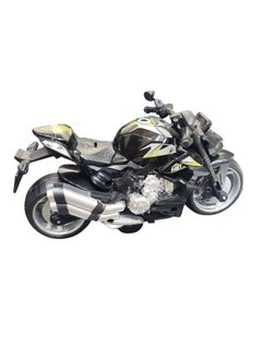 die cast 1:12 Die-Cast Racing Motorcycle Model with Lights and Sound, Black  - Image 3