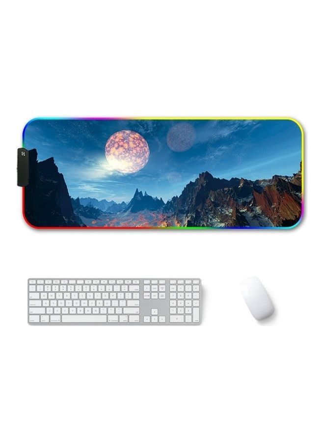 نيبمينينت Snow Peak Pattern RGB Luminous Non-Slip Mousepad Multicolour - Image 2