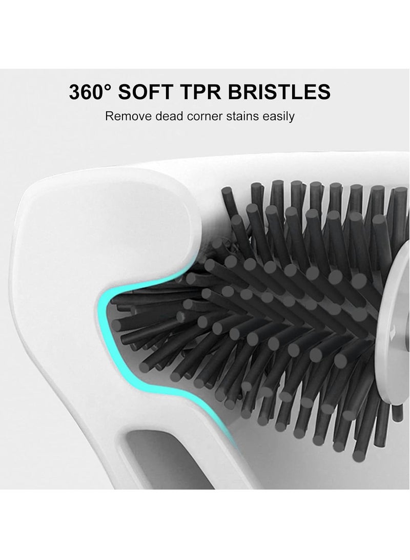 MIXDE Silicone Toilet Brush and Holder, Automatic Toilet Bowl Brushes for Bathroom Ventilated Toilet Cleaner Brush for Toilet Scrubber Cleaning - Image 5
