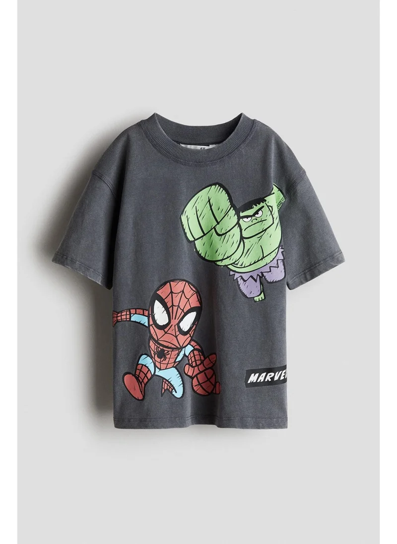 H&M Oversized print-motif T-shirt