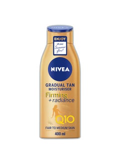 Nivea NIVEA Q10 Firming Plus Radiance Gradual Tan 400 ml Tan Activating Firming Cream with Q10 Supports a Gradual Tan Tanning Moisturiser for a SunKissed Radiant Glow 