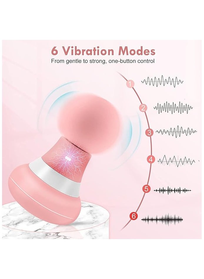 Upgrade 2.0In*4.5In - Mini Electric Handheld Massager, Powerful 6 Speed Vibration Modes,Cordless Handheld And Portable,Suitable For Men & Women Shoulder,Neck And Back Massage (Pink)