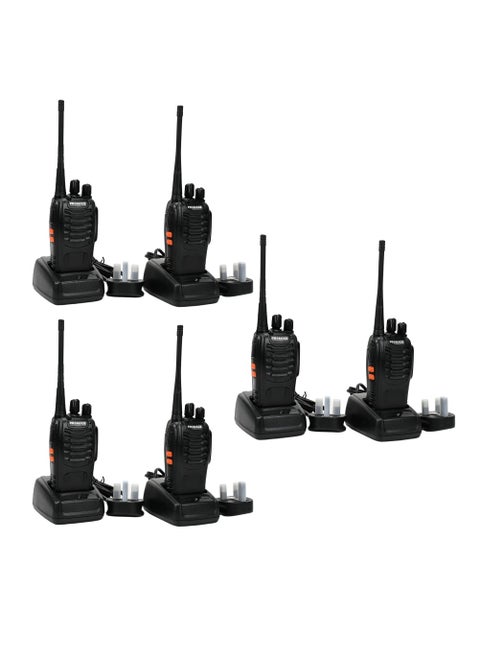 Promage Connect PC-WT-700 Portable Two Way Radio Six Pack, 420-450MHz, 16 Channels, 1500mAh Battery, Emergency Alarm, Flash Light, VOX Function, High Quality and Reliable | PC-WT-700 | 6 Pack