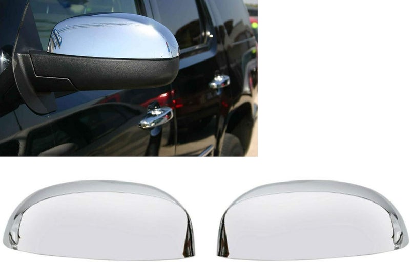 eLoveQ Chrome Side Door Overlay Mirror Covers for GMC and Chevy Vehicles - Image 1