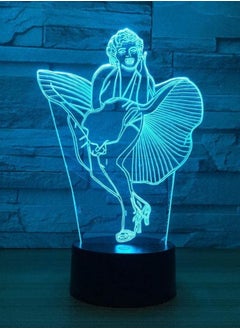 Marilyn Monroe 3D LED Light Desk Table NewYear Decoration Gift Holiday USB 7 Colors Change Lava Lamp Kids for Lady Gift