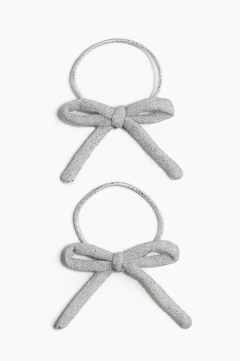 H&M 2-pack bow-detail hair elastics