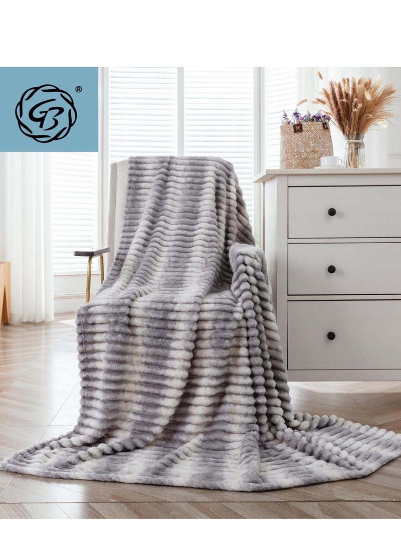GB Fleece Flannel Double Size 220x240cm for All Season Fluffy Blanket  Throw for Sofa & Bed Comfortable and Soft Blanket