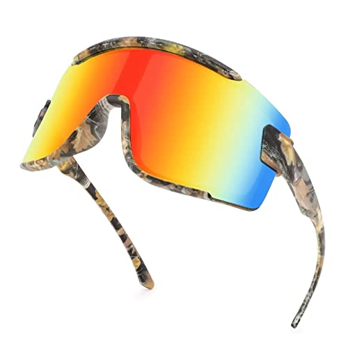 Karsaer Big Shield Wraparound Sunglasses Rave for Men Women Neon Sun Visor Glasses Cycling Ski Shades B5019 - Image 3
