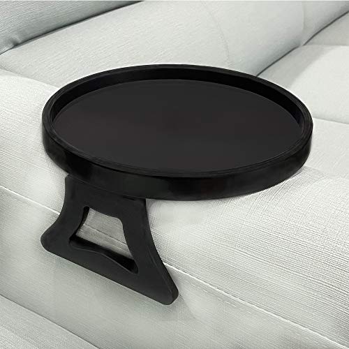 NDL Pekokavo Sofa Arm Clip Tray Side Table for Remote ControlsDrinksGamepads Holder Black 