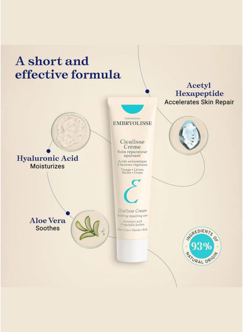 Embryolisse Cicalisse Restorative & Protective Skin Cream (40 ml) – Multi-Purpose Moisturizing Cream for Face, Body & Lips, Helps Soothe, Nourish & Protect Dry, Stressed Skin, Rich Restorative Formula - Image 3