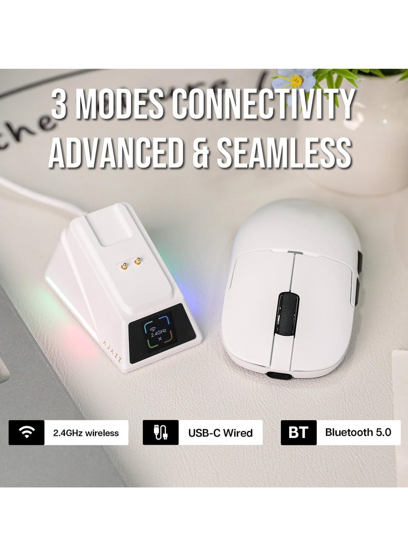 A-jazz AJAZZ AJ159apex Gaming Mouse Wireless Bluetooth Wired Tri-Mode Lightweight Office Mouse With Charging Base - Image 4