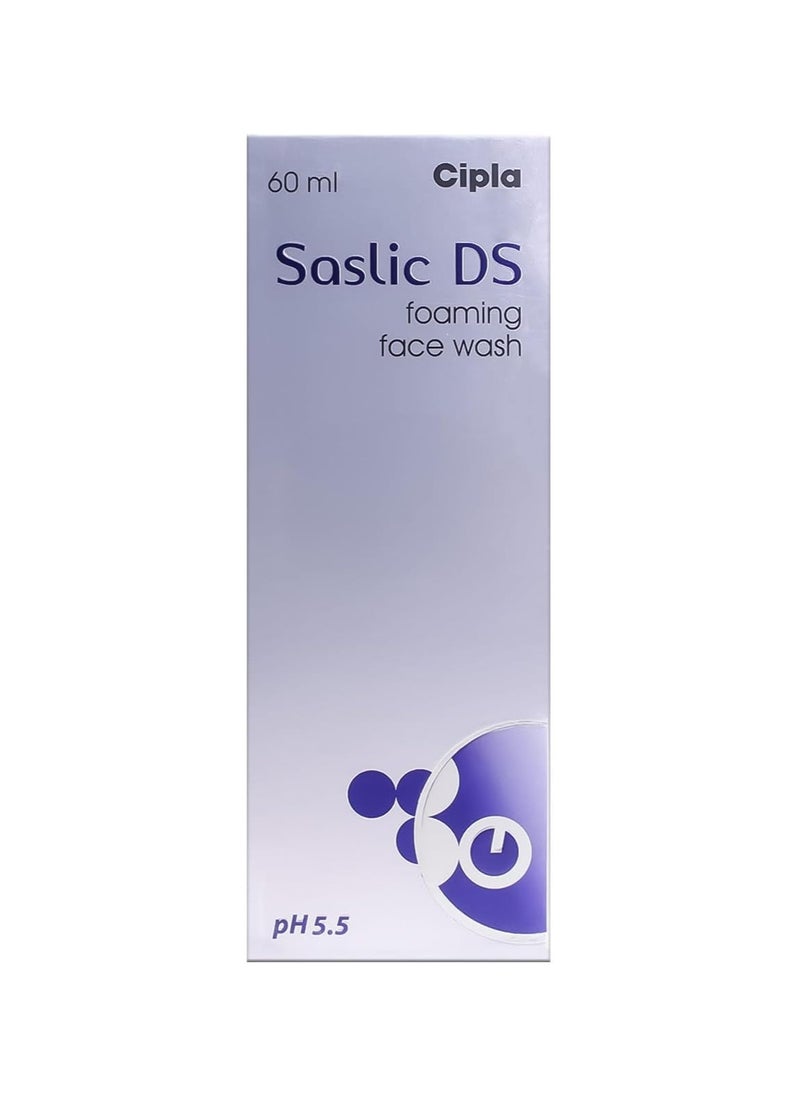 Cipla - Cipla Saslic DS Foaming Face Wash for Oily, Acne & Pimple Prone Skin (60ml) - Image 1
